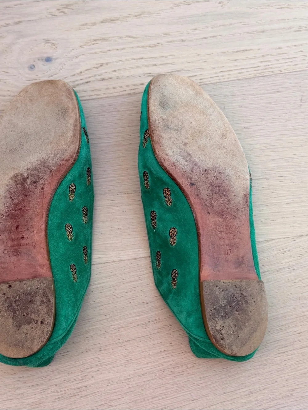 Aquazzura green suede
